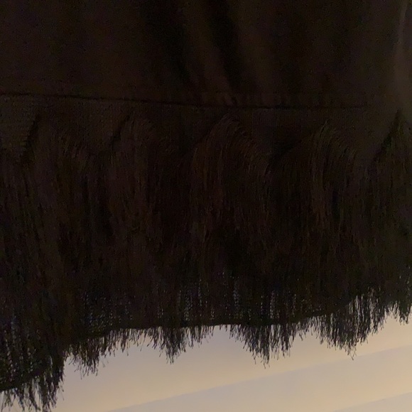 Banana republic black mini dress tunic with fringe! - Picture 2 of 4